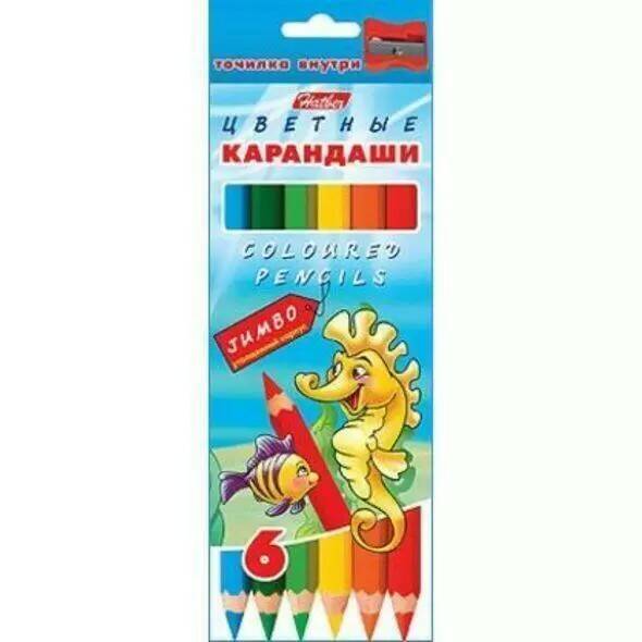 Карандаши цветные утолщен.корпус Hatber 6 цв. JUMBO Морская семейка с заточ.с точилкой, Разноцветные
Карандаши цветные утолщен.корпус Hatber 6 цв. JUMBO Морская семейка с заточ.с точилкой, Разноцветные