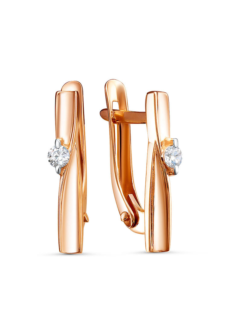 Серьги из красного золота с фианитом Kari Jewelry 1094020022, 1094020022 
Серьги из красного золота с фианитом Kari Jewelry 1094020022, 1094020022