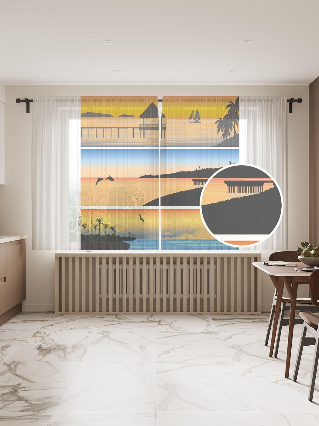 Фототюль JoyArty "Триптих курортного отдыха" 145x180см, 2 полотна, лента, 50 крючков, Триптих курортного отдыха
Фототюль JoyArty "Триптих курортного отдыха" 145x180см, 2 полотна, лента, 50 крючков, Триптих курортного отдыха