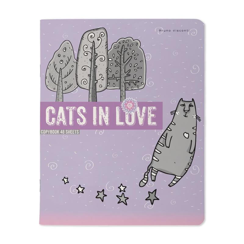 Тетрадь общая 48л А5 Bruno Visconti Cats in love клетка скрепка разные виды Soft Touch 5шт
Тетрадь общая 48л А5 Bruno Visconti Cats in love клетка скрепка разные виды Soft Touch 5шт