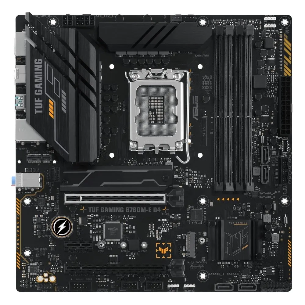 Материнская плата ASUS TUF GAMING B760M-E D4 (90MB1E90-M0EAY0), TUF GAMING B760M-E D4
Материнская плата ASUS TUF GAMING B760M-E D4 (90MB1E90-M0EAY0), TUF GAMING B760M-E D4
