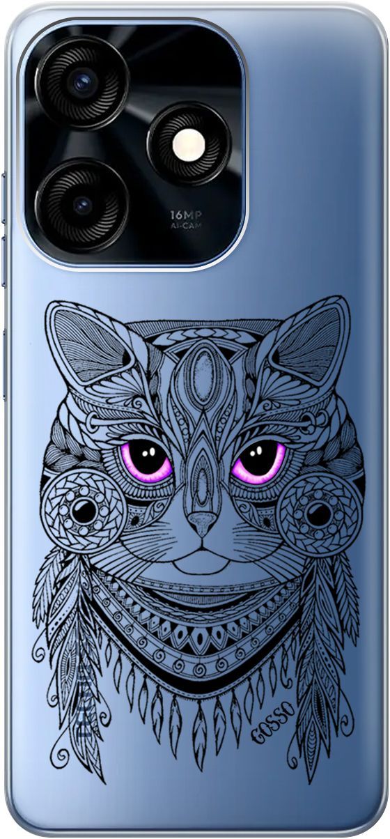 Силиконовый чехол на Tecno Spark 10C "Grand Cat" прозрачный, Прозрачный;фиолетовый, 159586
Силиконовый чехол на Tecno Spark 10C "Grand Cat" прозрачный, Прозрачный;фиолетовый, 159586