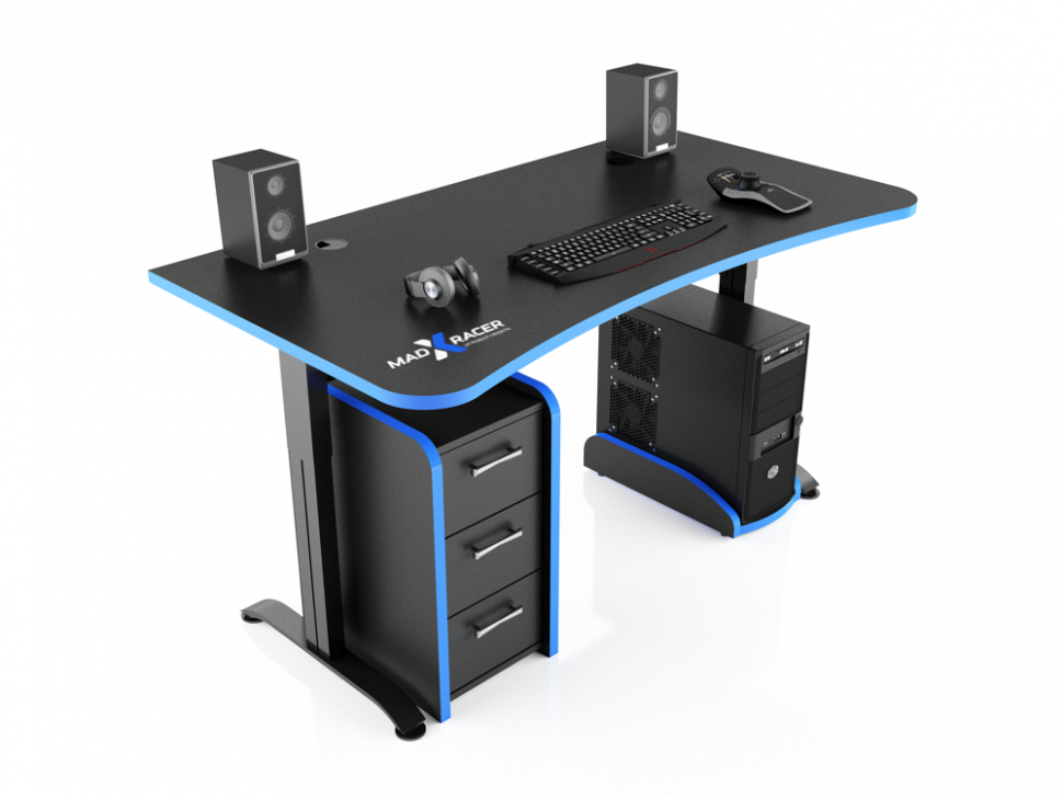 Игровой компьютерный стол MADXRACER ARENA (GTS-14/BB (Черный с синей кромкой)), Черный;синий, GTS-14/BB
Игровой компьютерный стол MADXRACER ARENA (GTS-14/BB (Черный с синей кромкой)), Черный;синий, GTS-14/BB