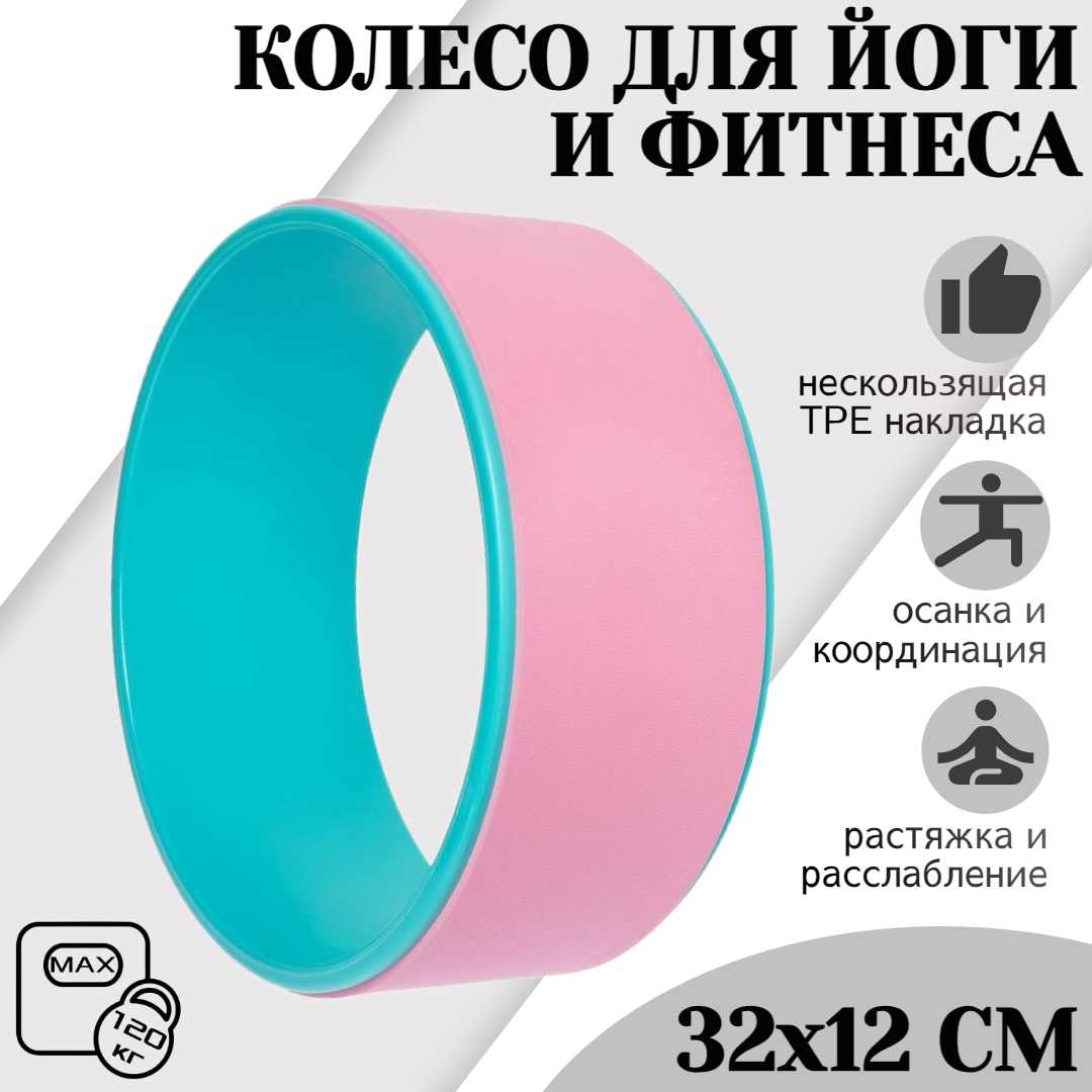 Колесо для йоги, фитнеса и пилатес STRONG BODY 32 см х 12 см, розово-зеленое, Зеленый;розовый, 1320
Колесо для йоги, фитнеса и пилатес STRONG BODY 32 см х 12 см, розово-зеленое, Зеленый;розовый, 1320