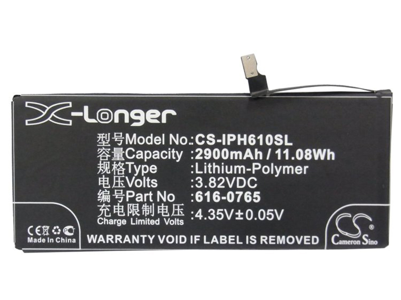 Аккумулятор CameronSino для APPLE iPhone 6 Plus CS-IPH610SL 3.82V 2900mAh 11.08Wh 066006, CS-IPH610SL
Аккумулятор CameronSino для APPLE iPhone 6 Plus CS-IPH610SL 3.82V 2900mAh 11.08Wh 066006, CS-IPH610SL