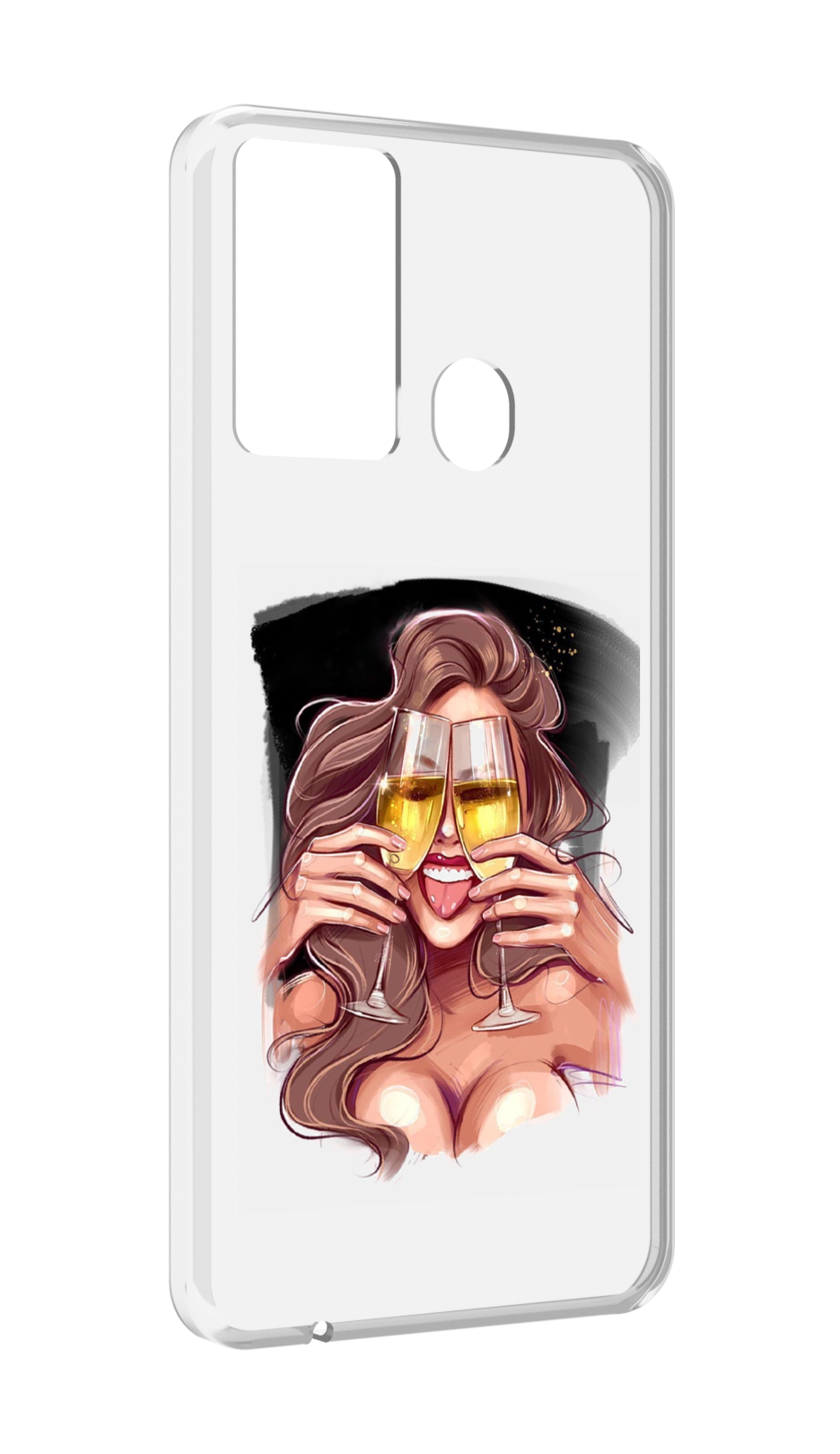 Чехол MyPads любительница-шампанского-модель женский для Itel P37/Itel Vision 2S, Прозрачный, Tocco 
Чехол MyPads любительница-шампанского-модель женский для Itel P37/Itel Vision 2S, Прозрачный, Tocco