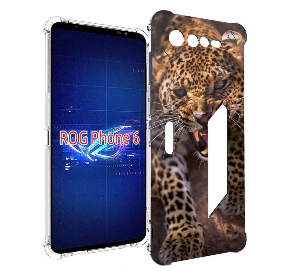 Чехол MyPads Злой-гепард для Asus ROG Phone 6, Прозрачный, Tocco 
Чехол MyPads Злой-гепард для Asus ROG Phone 6, Прозрачный, Tocco