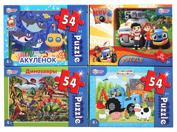 312543 Микс. Пазлы классические в коробке. Пазл 54 детали. Умные игры в уп.32шт в кор.8уп
312543 Микс. Пазлы классические в коробке. Пазл 54 детали. Умные игры в уп.32шт в кор.8уп