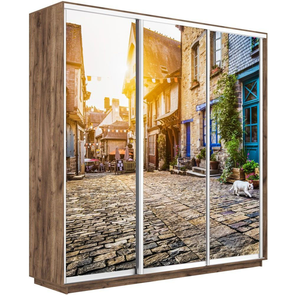 Шкаф-купе Е1 Экспресс Фото трио Крафт Табачный 210-240-60 STREET, Коричневый, Экспресс Фото Трио 
Шкаф-купе Е1 Экспресс Фото трио Крафт Табачный 210-240-60 STREET, Коричневый, Экспресс Фото Трио