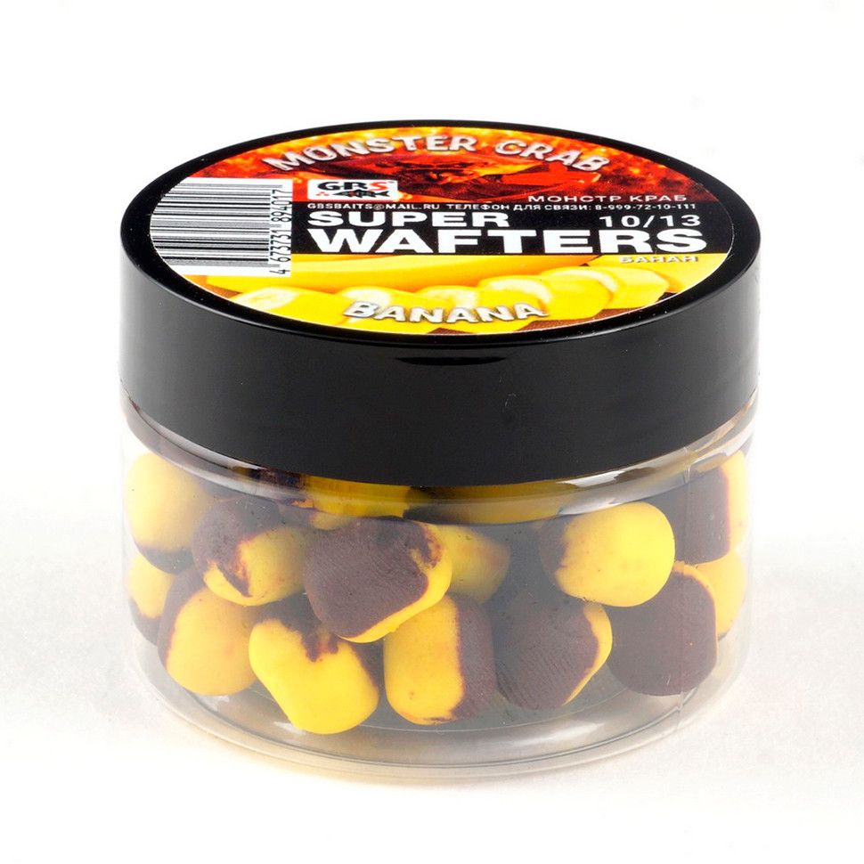 Вафтерсы GBS BaITS Super Wafters 10x13 мм 67 гр Монстр-Краб Банан, Super Wafters 10x13 мм
Вафтерсы GBS BaITS Super Wafters 10x13 мм 67 гр Монстр-Краб Банан, Super Wafters 10x13 мм