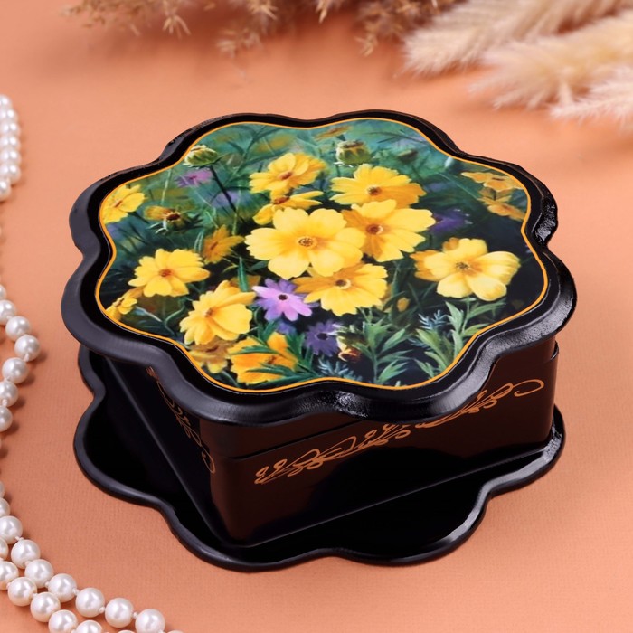 Шкатулка 'Полевые цветы', черная, 16 х 16 см, лаковая миниатюра, Желтый;черный
Шкатулка 'Полевые цветы', черная, 16 х 16 см, лаковая миниатюра, Желтый;черный