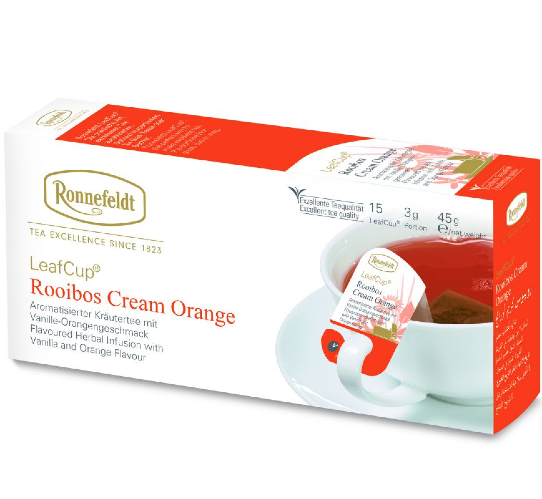 Чай травяной Ronnefeldt LeafCup Cream Orange (Крим Оранж). 2 пачки по 15 саше, Ronnefeldt
Чай травяной Ronnefeldt LeafCup Cream Orange (Крим Оранж). 2 пачки по 15 саше, Ronnefeldt