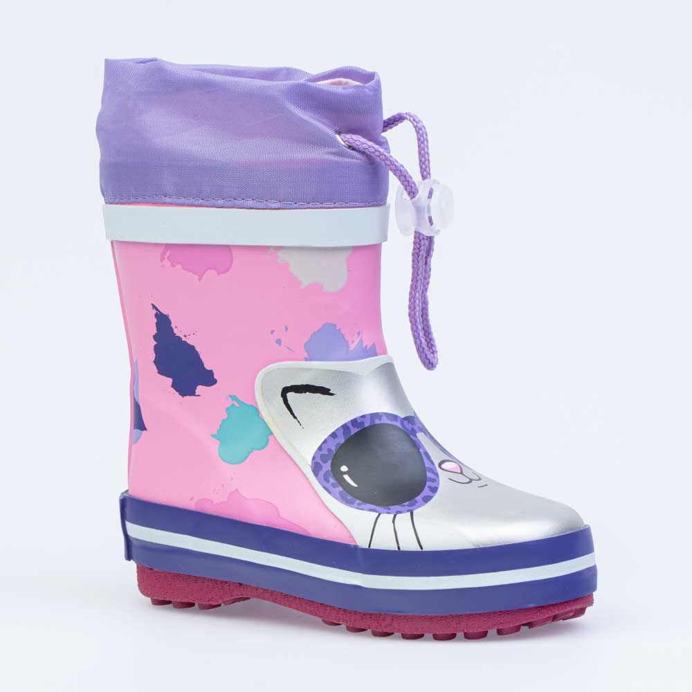 фото Резиновая обувь для девочек котофей цв.сиреневый, розовый р.28