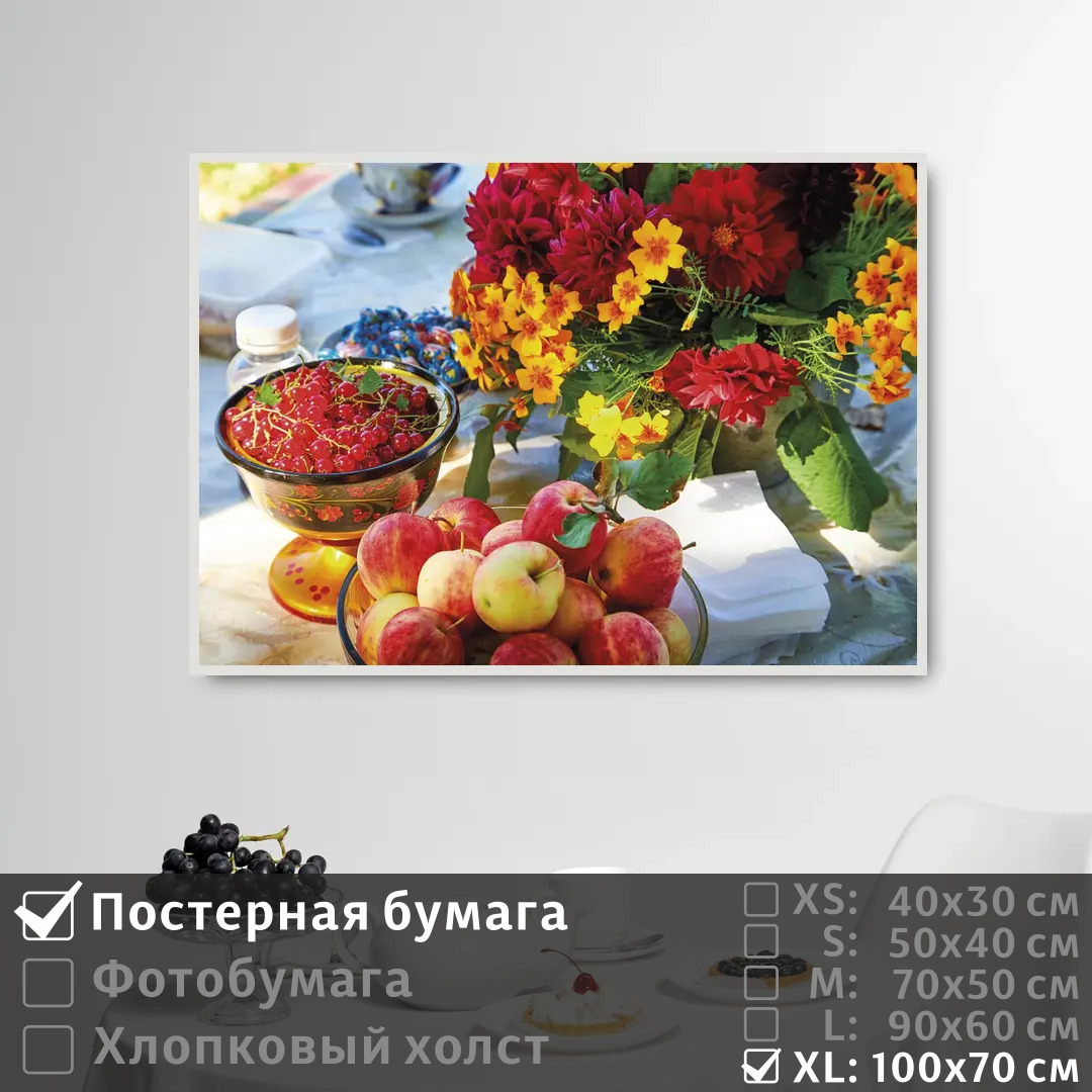 Постер на стену ПолиЦентр Яблоки и красная смородина на столе 100х70 см, ЯблокиИКраснаяСмородинаНаСтоле1
Постер на стену ПолиЦентр Яблоки и красная смородина на столе 100х70 см, ЯблокиИКраснаяСмородинаНаСтоле1