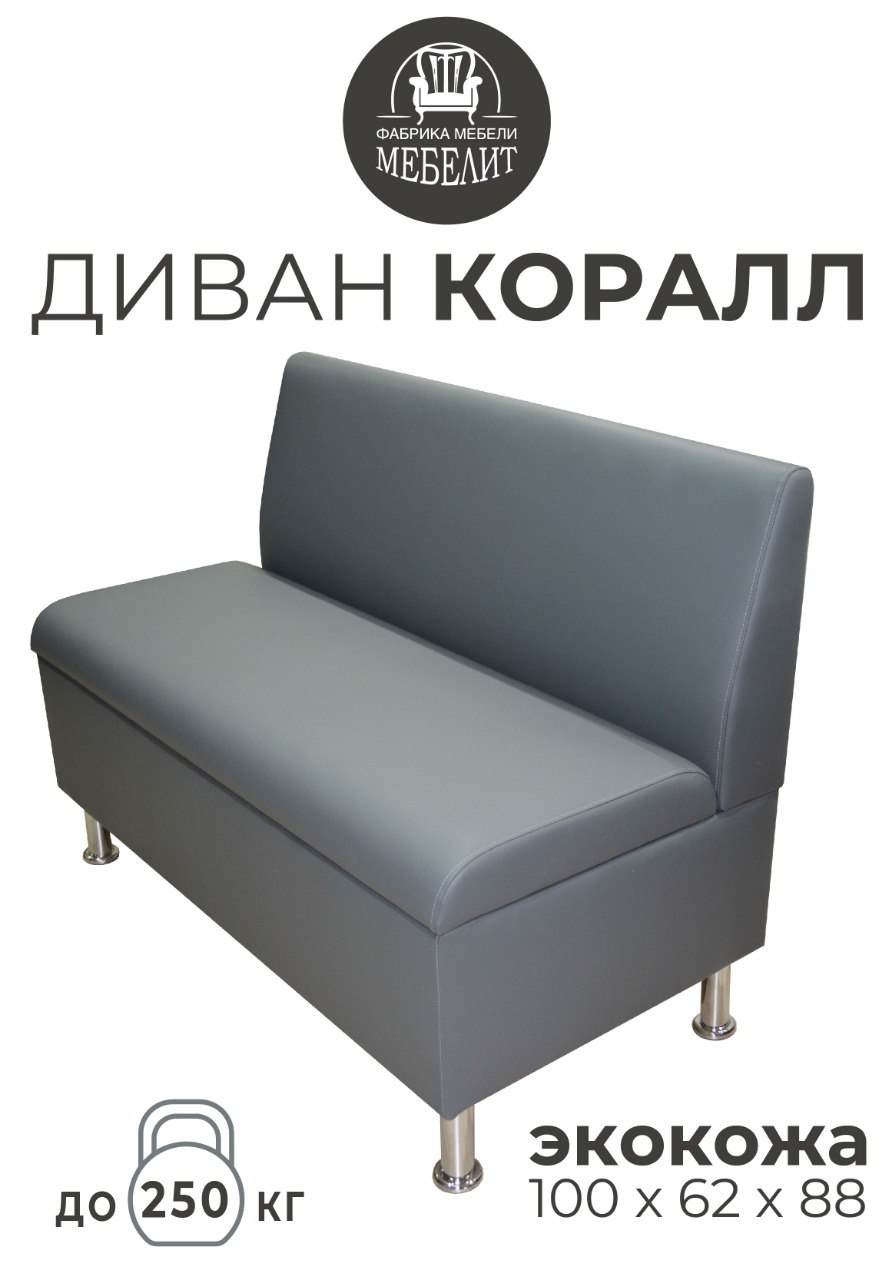 Диван кухонный МЕБЕЛИТ Коралл прямая спинка экокожа серый 100см, Коралл прямая спинка
Диван кухонный МЕБЕЛИТ Коралл прямая спинка экокожа серый 100см, Коралл прямая спинка