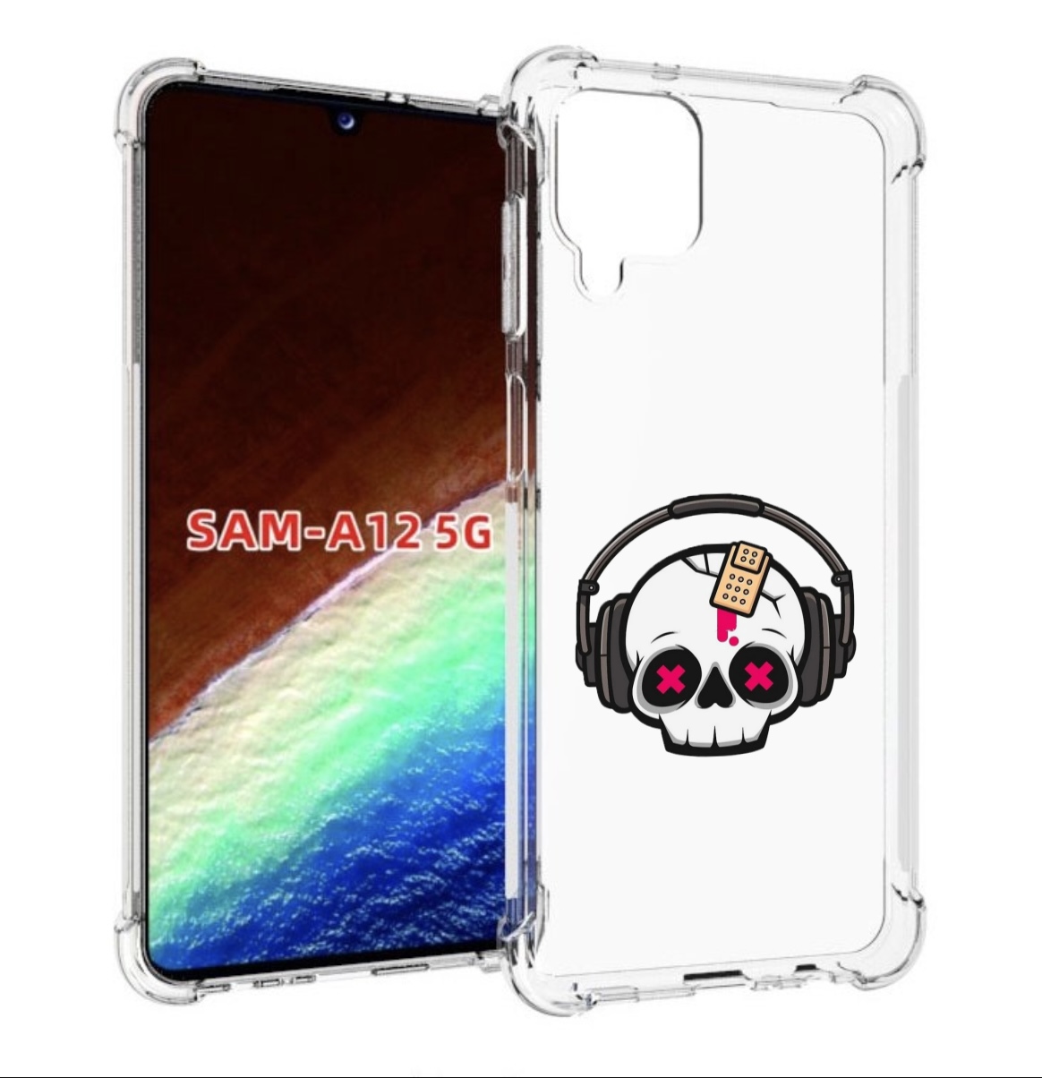 Чехол MyPads черепок в наушниках для Samsung Galaxy A12 (SM-A125F) 2020/21, Прозрачный, Tocco
Чехол MyPads черепок в наушниках для Samsung Galaxy A12 (SM-A125F) 2020/21, Прозрачный, Tocco