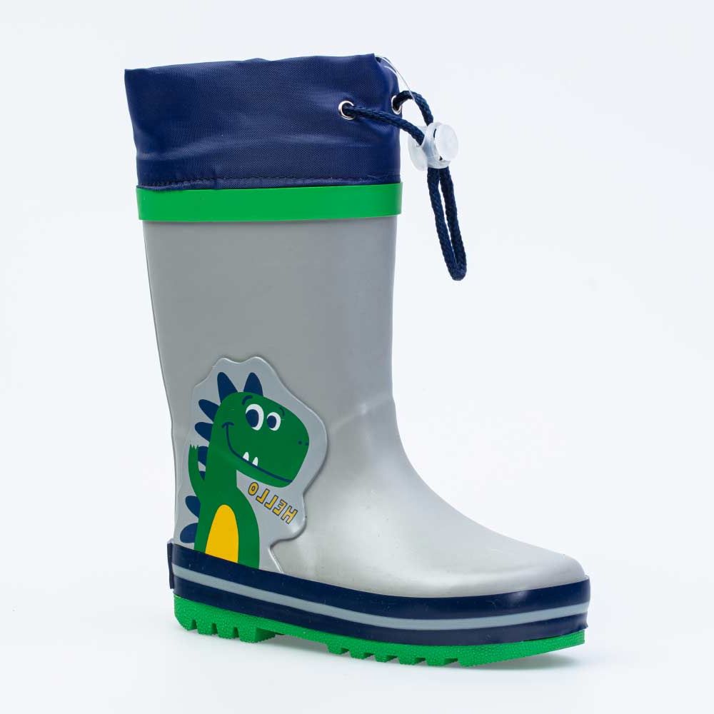 фото Резиновая обувь для мальчиков котофей цв.серый, зеленый р.20