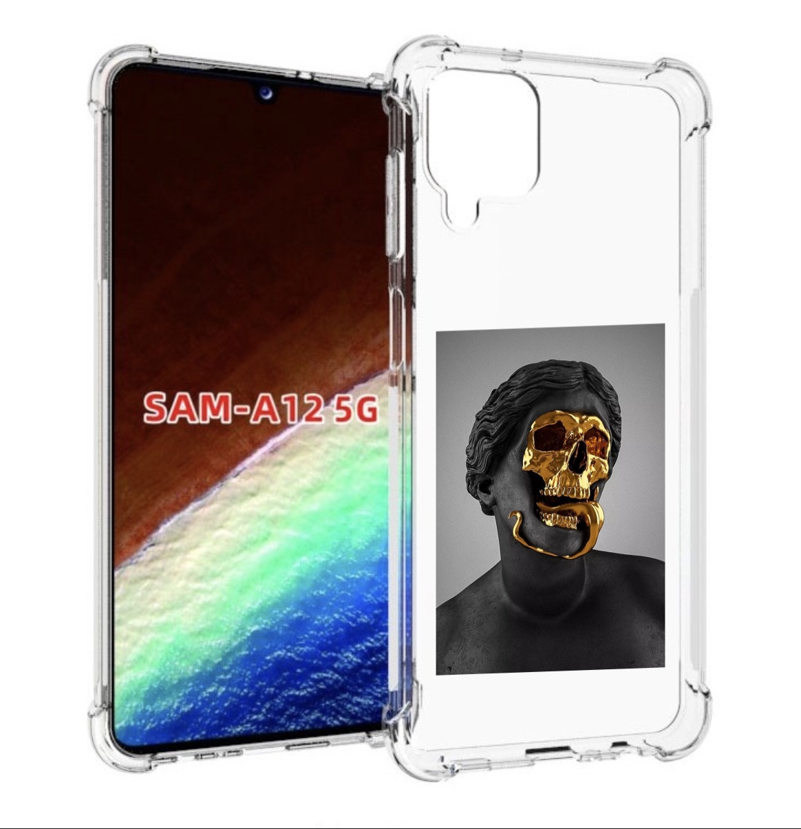 Чехол MyPads золотой череп в статуе для Samsung Galaxy A12 (SM-A125F) 2020/21, Прозрачный, Tocco
Чехол MyPads золотой череп в статуе для Samsung Galaxy A12 (SM-A125F) 2020/21, Прозрачный, Tocco