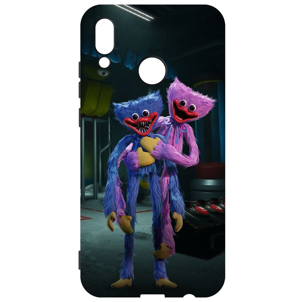 Чехол-накладка Софт Хаги Ваги и Киси Миси для Huawei P Smart (2019), Черный 
Чехол-накладка Софт Хаги Ваги и Киси Миси для Huawei P Smart (2019), Черный