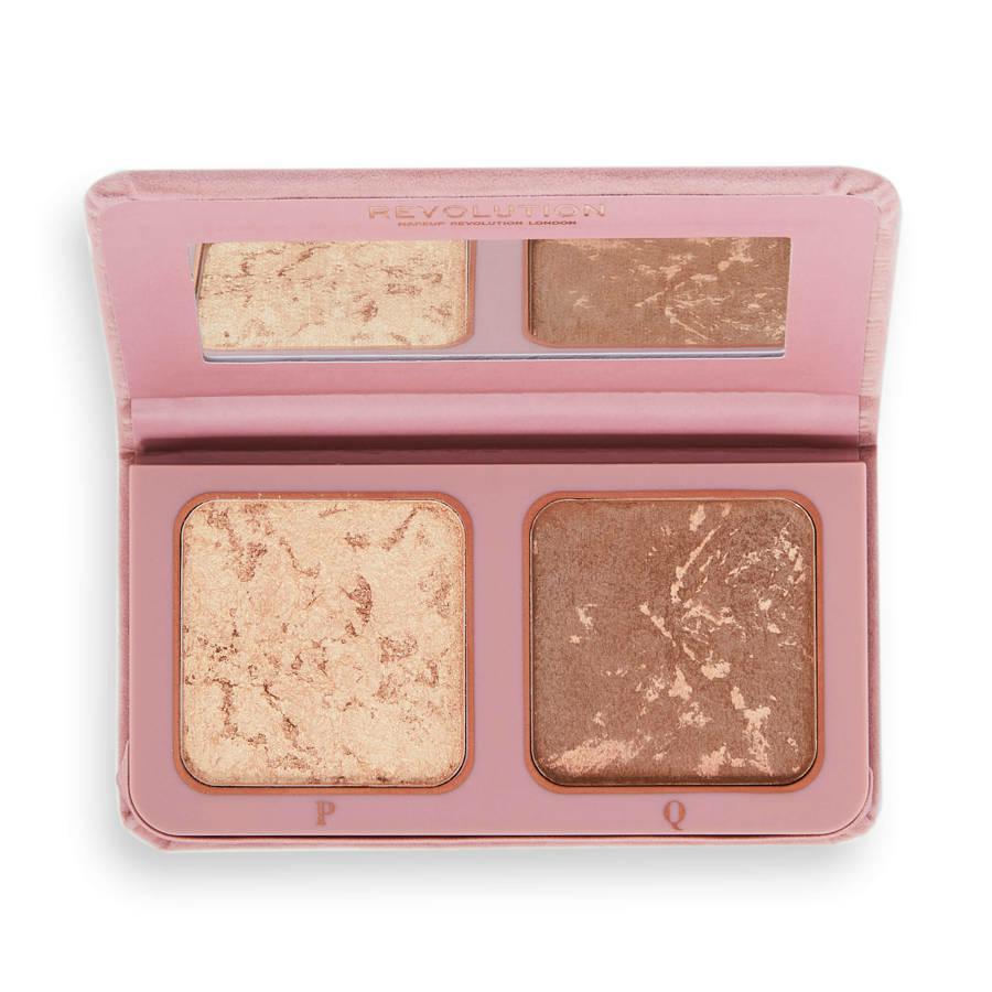 Палетка Revolution Makeup хайлайтер и бронзер Maffashion Face Duo Malibu Sunset Diary, 1
Палетка Revolution Makeup хайлайтер и бронзер Maffashion Face Duo Malibu Sunset Diary, 1