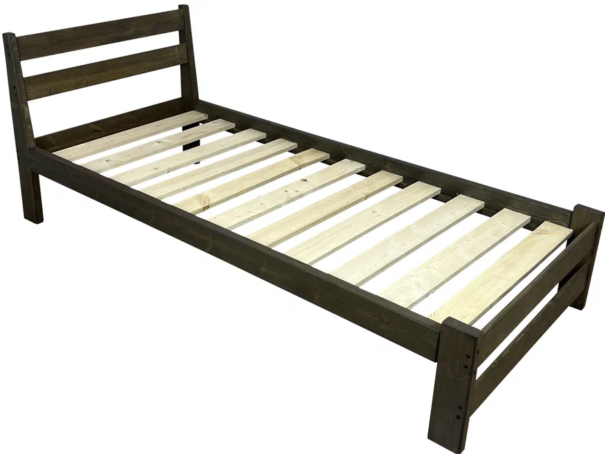 фото Кровать односпальная solarius, мишка усиленная 190х90, цвет венге