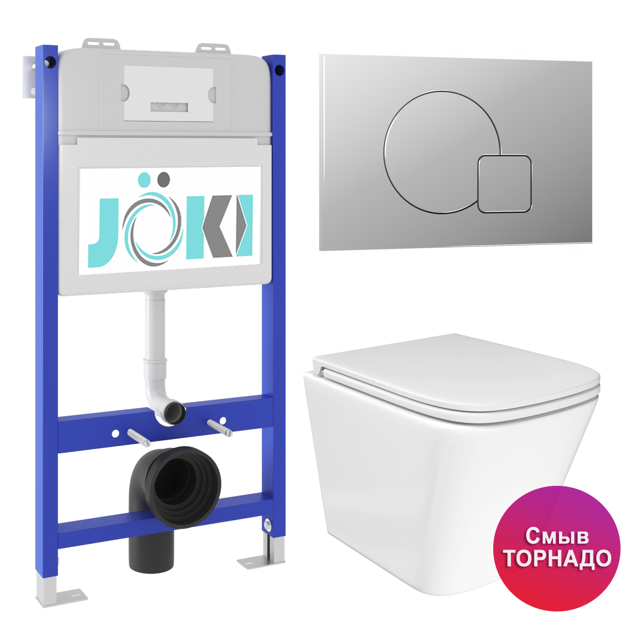 Комплект JOKI: инсталляция JK03351+кнопка JK022537CH хром+Verna T JK3031025 унитаз белый, Verna JKS303033022CH
Комплект JOKI: инсталляция JK03351+кнопка JK022537CH хром+Verna T JK3031025 унитаз белый, Verna JKS303033022CH