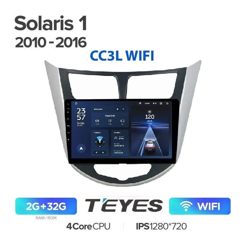 Магнитола Teyes CC3L WIFI 2/32 Hyundai Solaris 1 2010-2016 черно-серебристая рамка, CC3L WIFI
Магнитола Teyes CC3L WIFI 2/32 Hyundai Solaris 1 2010-2016 черно-серебристая рамка, CC3L WIFI