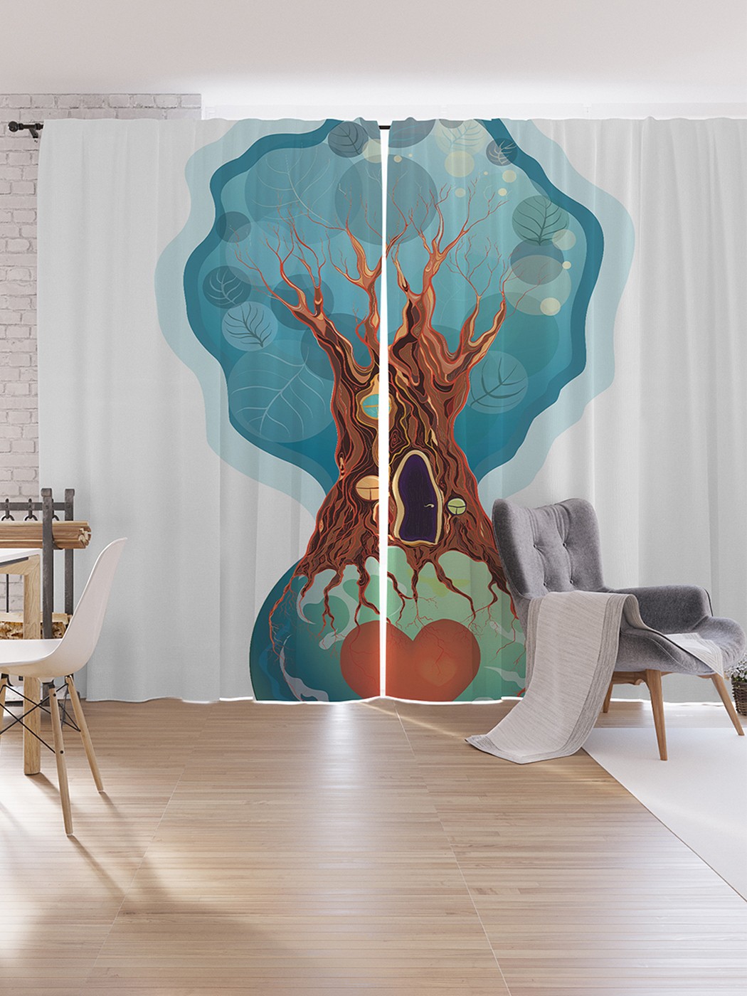 Шторы под лён JoyArty "Дерево-Дом на планете", серия Oxford DeLux, 340х265 см, Дерево-Дом на планете 
Шторы под лён JoyArty "Дерево-Дом на планете", серия Oxford DeLux, 340х265 см, Дерево-Дом на планете