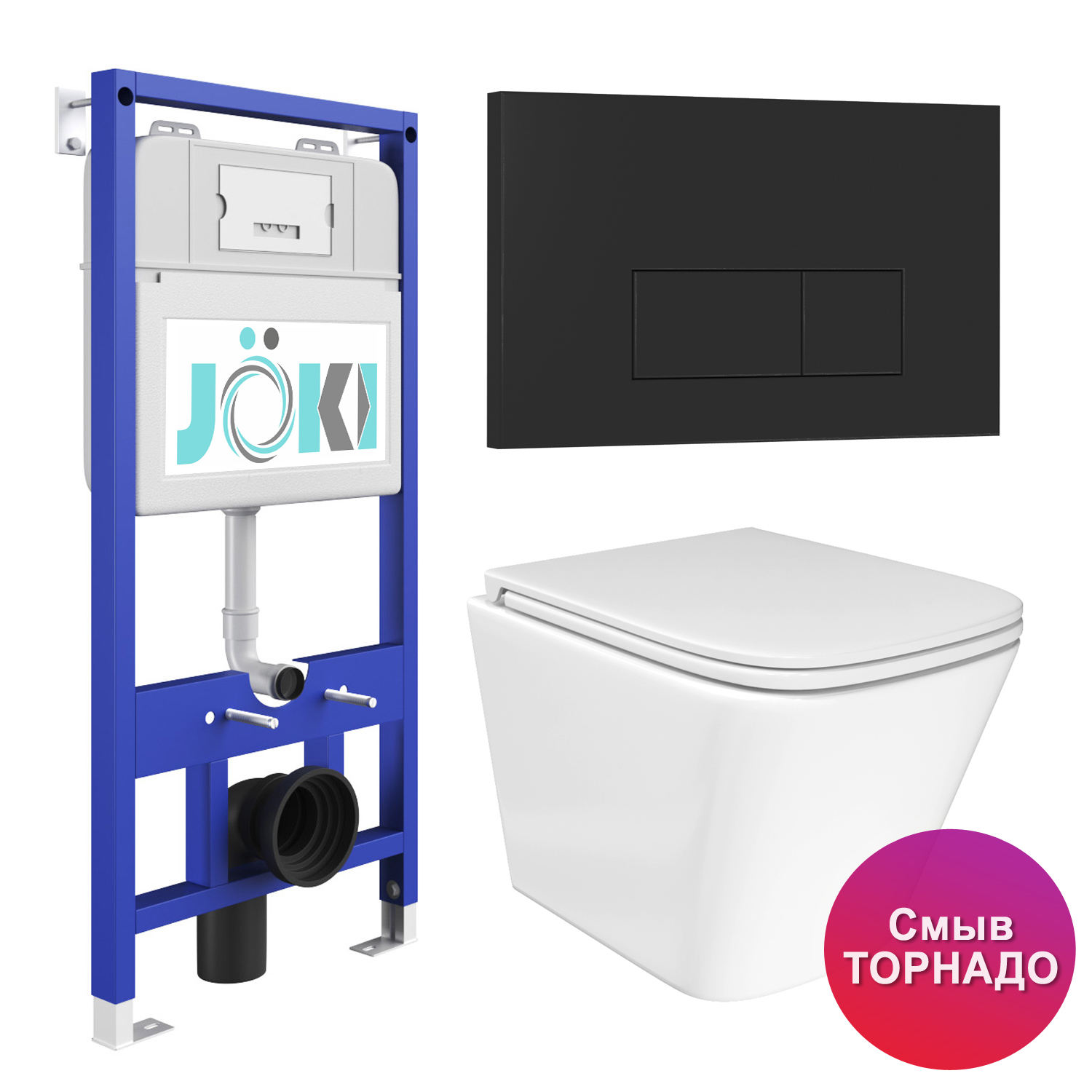 Комплект JOKI: инсталляция JK01150+кнопка JK203507BM черный+Verna T JK3031025 белый унитаз, Verna JKS303011203BM
Комплект JOKI: инсталляция JK01150+кнопка JK203507BM черный+Verna T JK3031025 белый унитаз, Verna JKS303011203BM
