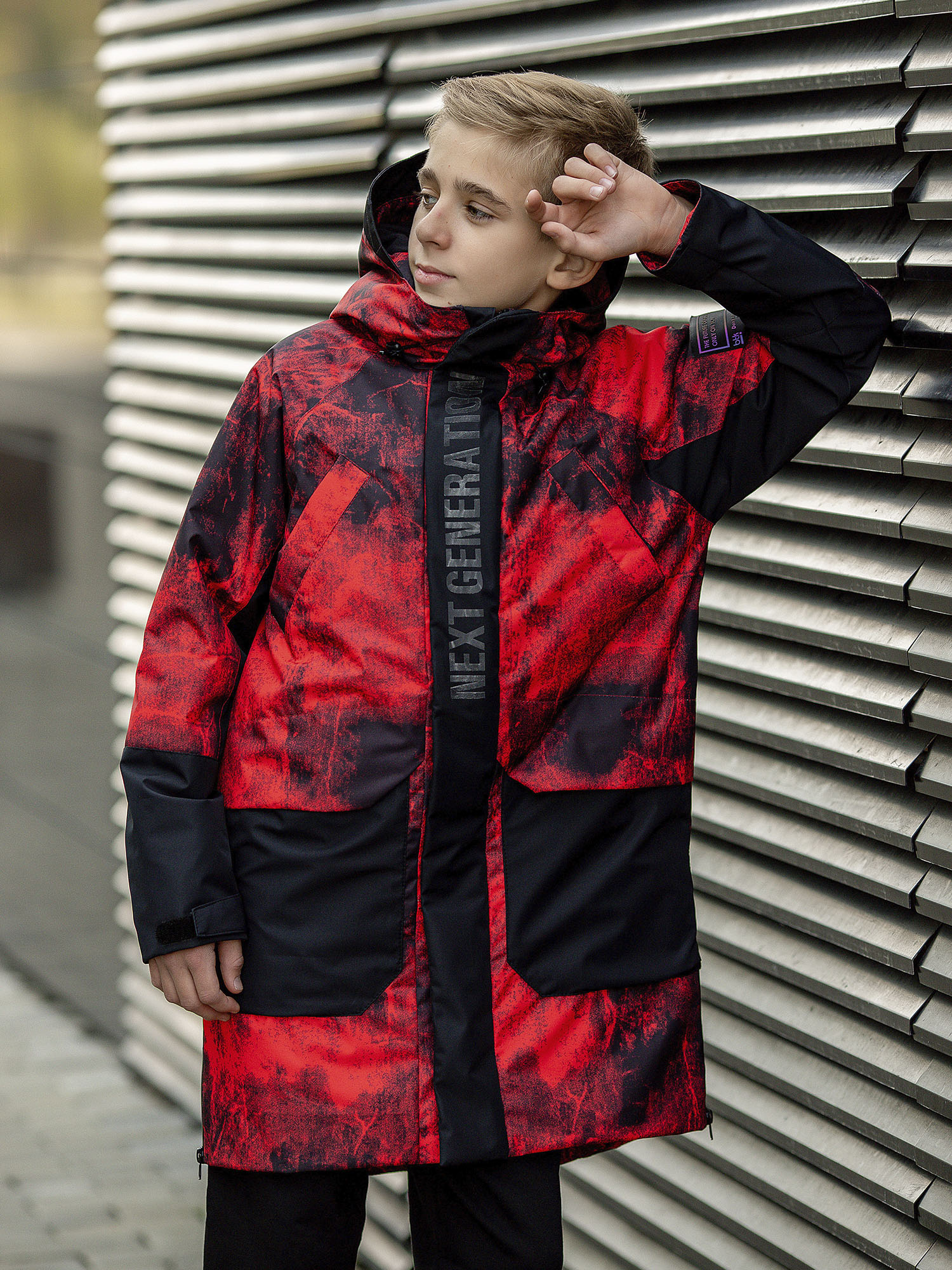 фото Парка детская batik 444-22в-01 цв. красный деним р. 134