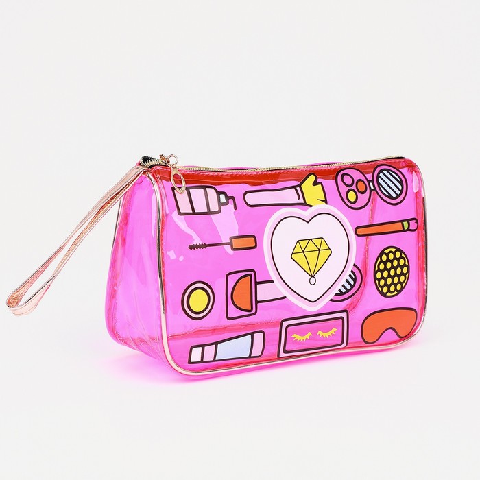 Косметичка на молнии, с ручкой, цвет малиновый, Розовый, 9630088
Косметичка на молнии, с ручкой, цвет малиновый, Розовый, 9630088