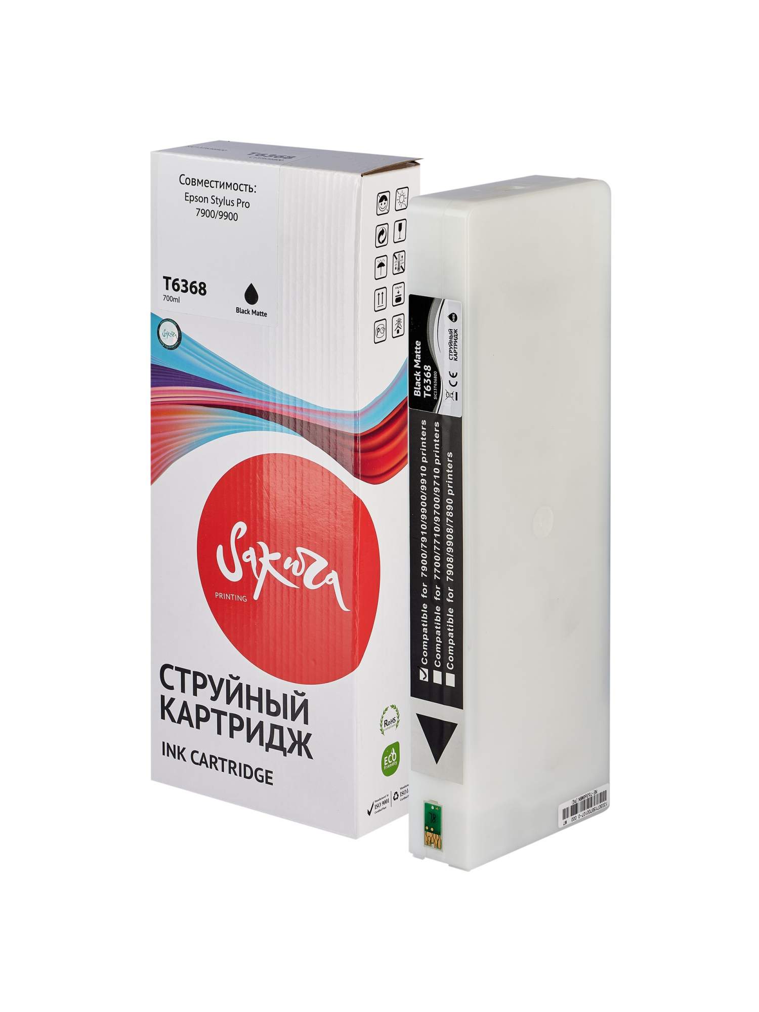Струйный картридж Sakura C13T636800 T6368 Matte Black для Epson, Black матовый, 700 мл., Черный матовый, C13T636800
Струйный картридж Sakura C13T636800 T6368 Matte Black для Epson, Black матовый, 700 мл., Черный матовый, C13T636800