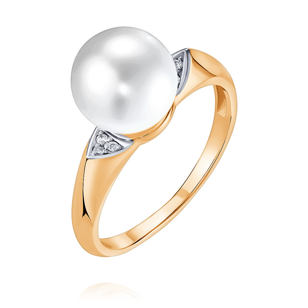 Кольцо из красного золота с жемчугом/фианитом р. , ADAMAS 14040482/01-А50Д-727, 14040482/01-А50Д-727 
Кольцо из красного золота с жемчугом/фианитом р. , ADAMAS 14040482/01-А50Д-727, 14040482/01-А50Д-727