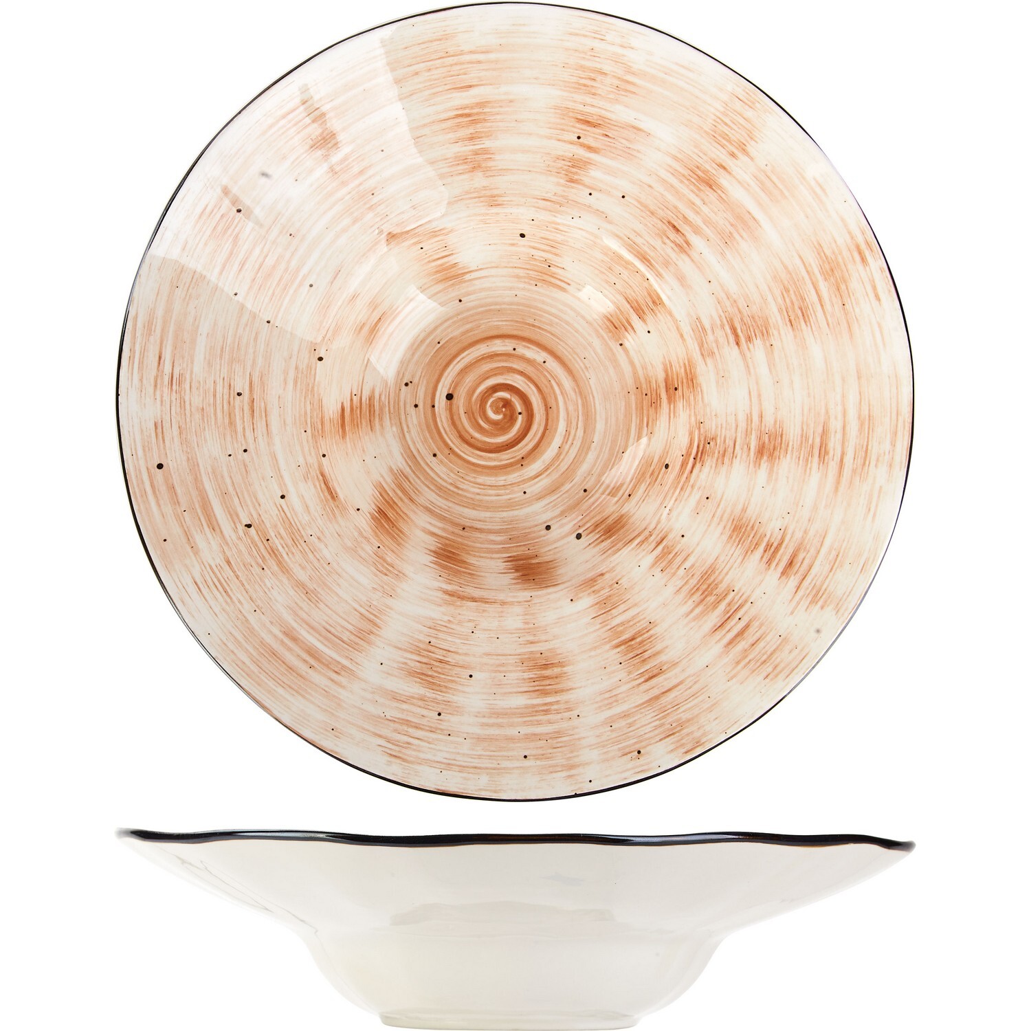 фото Тарелка kunstwerk для пасты пастораль 290х290х70мм, фарфор, оранжевый