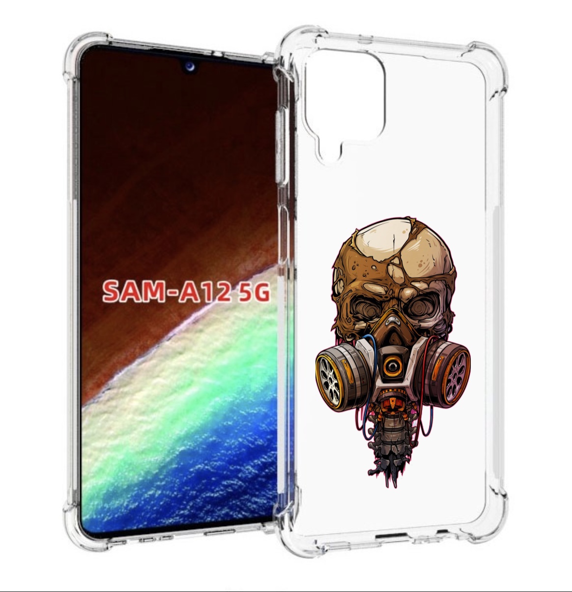 Чехол MyPads Красочный человеческий череп с противогазом для Samsung Galaxy A12, Прозрачный, Tocco
Чехол MyPads Красочный человеческий череп с противогазом для Samsung Galaxy A12, Прозрачный, Tocco