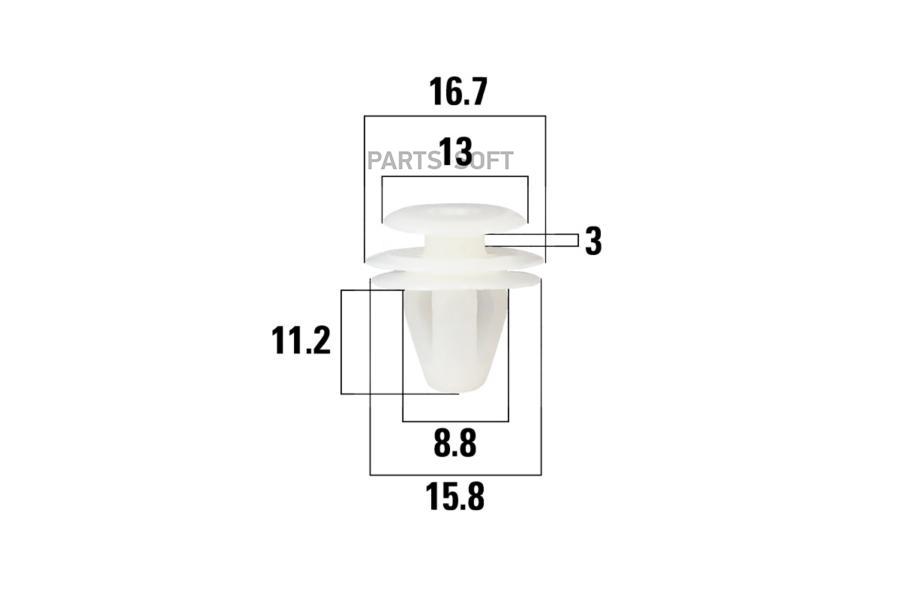 Клипса автомобильная TOYOTA (в упак. 50 шт.) KRAFT kt106320
Клипса автомобильная TOYOTA (в упак. 50 шт.) KRAFT kt106320