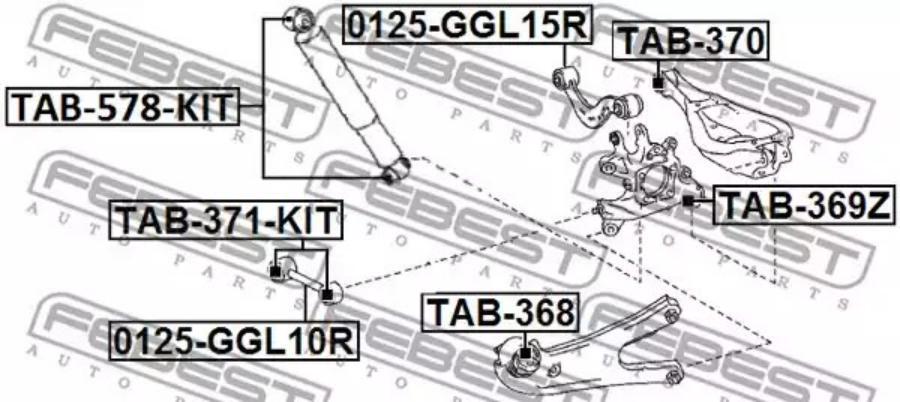 FEBECT TAB578KIT TAB-578-KIT_сайлентблок амортизатора заднего! к-кт 2шт\ Lexus RX350 08-15
FEBECT TAB578KIT TAB-578-KIT_сайлентблок амортизатора заднего! к-кт 2шт\ Lexus RX350 08-15