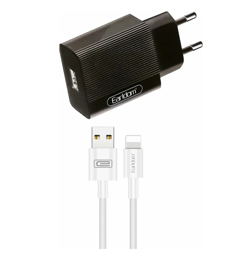 Сетевое зарядное устройство Earldom ES-201I 1xUSB, 2.1A + кабель Lightning 8-pin, 1м
Сетевое зарядное устройство Earldom ES-201I 1xUSB, 2.1A + кабель Lightning 8-pin, 1м