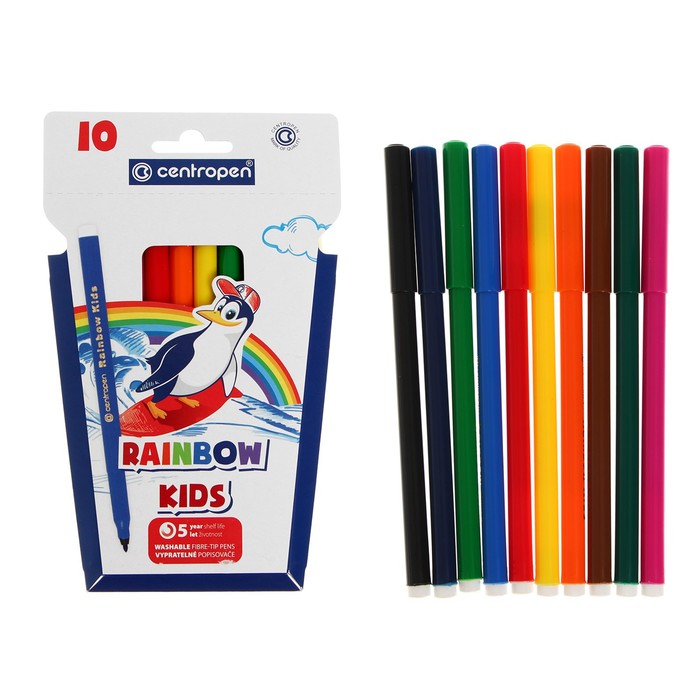 Фломастеры 10 цветов, 2.0 мм Centropen 7550 Rainbow Kids, линия 1.0 мм, Разноцветный
Фломастеры 10 цветов, 2.0 мм Centropen 7550 Rainbow Kids, линия 1.0 мм, Разноцветный