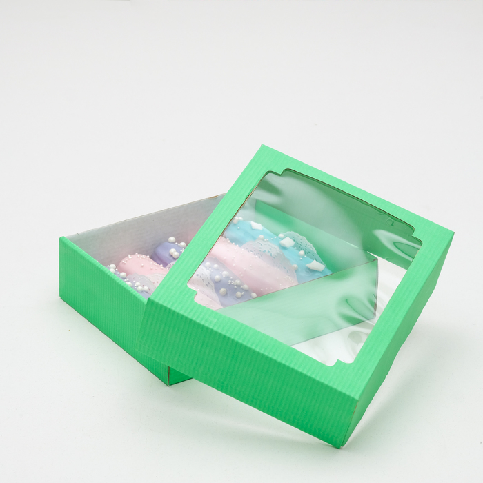 Коробка сборная, крышка-дно, с окном, мятная, 18 х 15 х 5 см, Упаковка для сладкого
Коробка сборная, крышка-дно, с окном, мятная, 18 х 15 х 5 см, Упаковка для сладкого