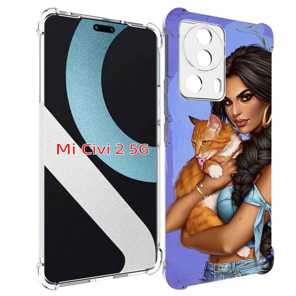 Чехол MyPads девушка-красивая-с-синим-фоном женский для Xiaomi Civi 2, Прозрачный, Tocco 
Чехол MyPads девушка-красивая-с-синим-фоном женский для Xiaomi Civi 2, Прозрачный, Tocco