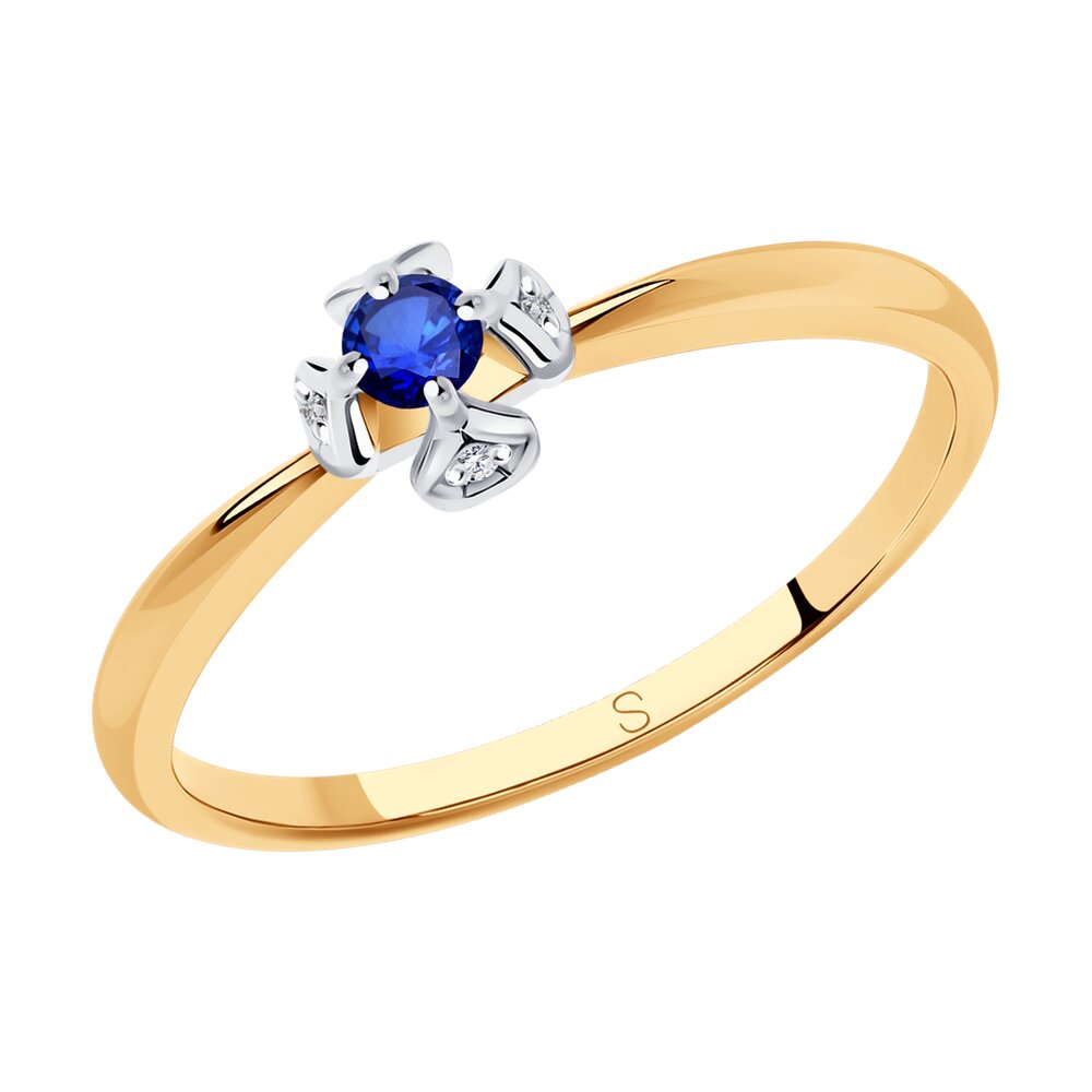 Кольцо из красного золота с бриллиантом/сапфиром р. Diamant 51-210-01711-1, 51-210-01711-1
Кольцо из красного золота с бриллиантом/сапфиром р. Diamant 51-210-01711-1, 51-210-01711-1