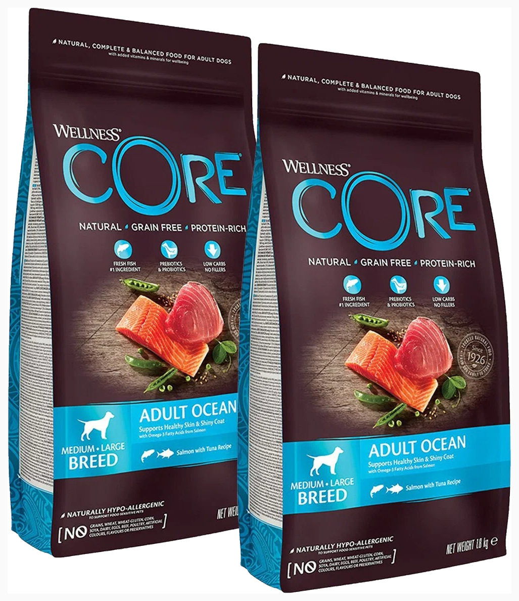 CORE CORE OCEAN DOG ADULT беззерновой для взрослых собак средних и крупных пород с лососем
CORE CORE OCEAN DOG ADULT беззерновой для взрослых собак средних и крупных пород с лососем