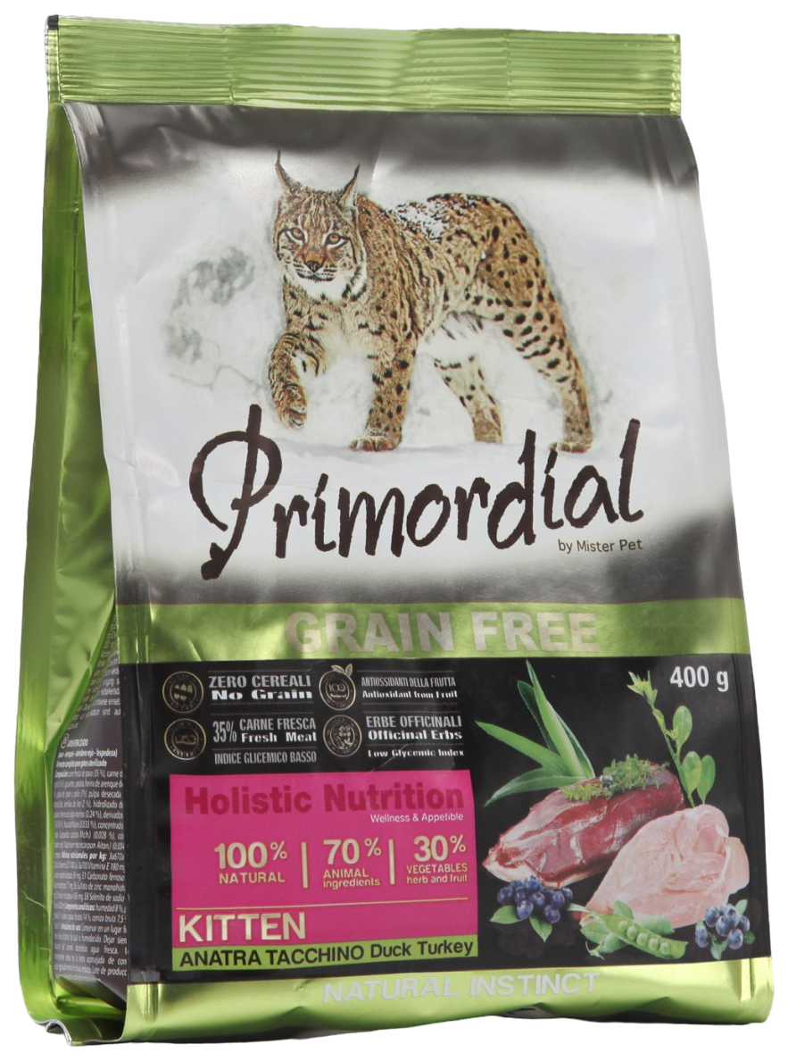 PRIMORDIAL PRIMORDIAL CAT ADULT беззерновой для взрослых кошек с уткой и индейкой (0,4 + 0
PRIMORDIAL PRIMORDIAL CAT ADULT беззерновой для взрослых кошек с уткой и индейкой (0,4 + 0