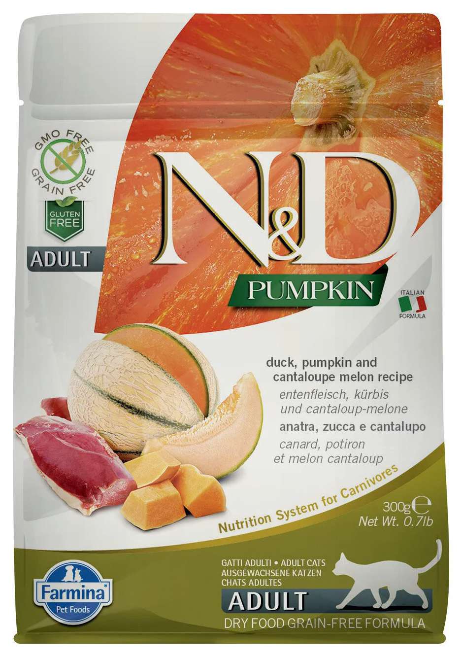 FARMINA FARMINA CAT N&D GRAIN FREE PUMPKIN DUCK беззерновой для взрослых кошек с уткой, ты
FARMINA FARMINA CAT N&D GRAIN FREE PUMPKIN DUCK беззерновой для взрослых кошек с уткой, ты
