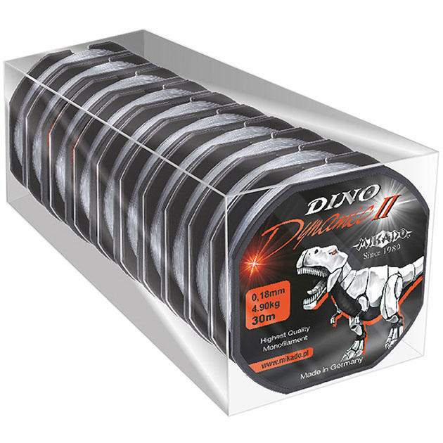 фото Леска монофильная mikado dino dynamic ii 0,14 мм, 30 м, 3,2 кг, clear