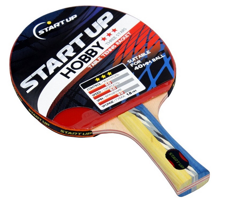 фото Ракетка для настольного тенниса start up hobby, коническая ручка, 3 звезды