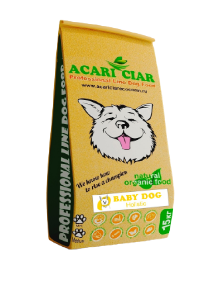 Сухой корм для собак Acari Ciar BABY DOG Holistic для щенков, мини гранулы, 15 кг, babydog15s
Сухой корм для собак Acari Ciar BABY DOG Holistic для щенков, мини гранулы, 15 кг, babydog15s