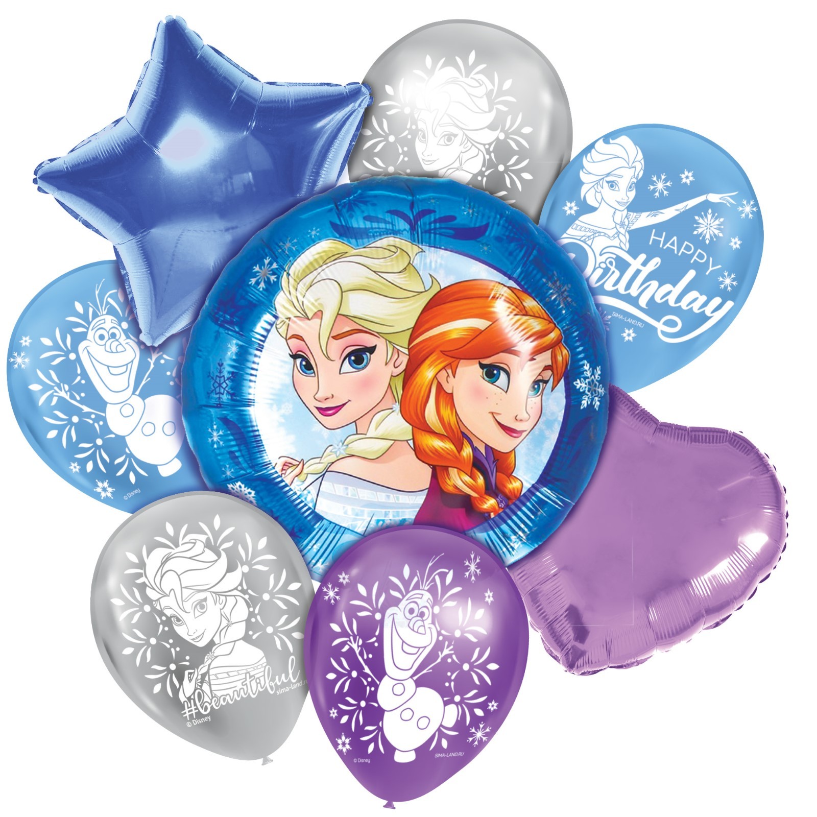 Набор воздушных шаров Disney С Днем Рождения, Холодное Сердце, 8 шт, Голубой;серебристый;синий;фиолетовый, Набор воздушных шаров
Набор воздушных шаров Disney С Днем Рождения, Холодное Сердце, 8 шт, Голубой;серебристый;синий;фиолетовый, Набор воздушных шаров