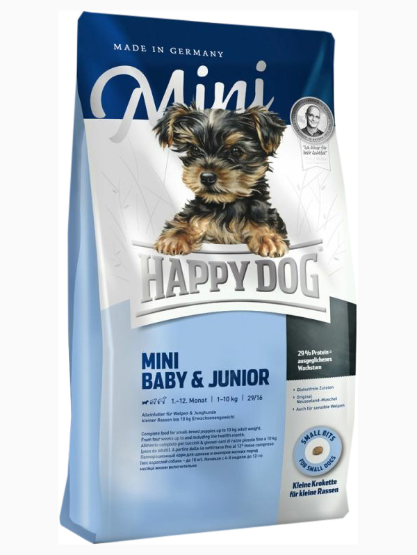 HAPPY DOG HAPPY DOG SUPREME MINI BABY & JUNIOR для щенков маленьких пород (4 кг х 4 шт)
HAPPY DOG HAPPY DOG SUPREME MINI BABY & JUNIOR для щенков маленьких пород (4 кг х 4 шт)